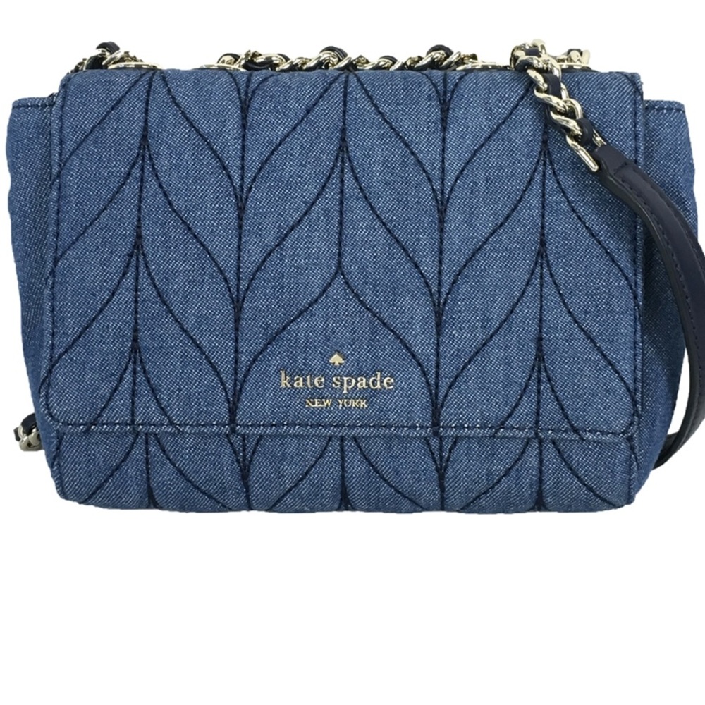 Kate Spade Mini Emelyn Quilted Denim Crossbody Bag, Denim * never worn*